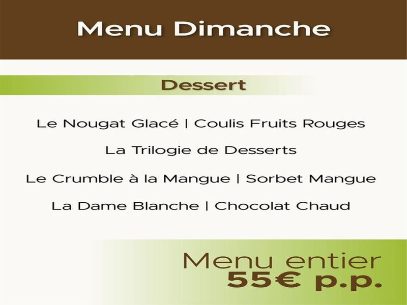 Menu du Dimanche Menu du Dimanche