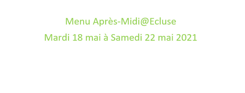 Menu Après-Midi