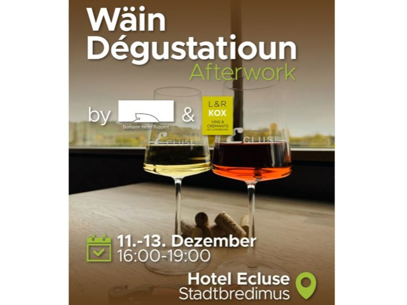 Winetasting at Hotel Ecluse