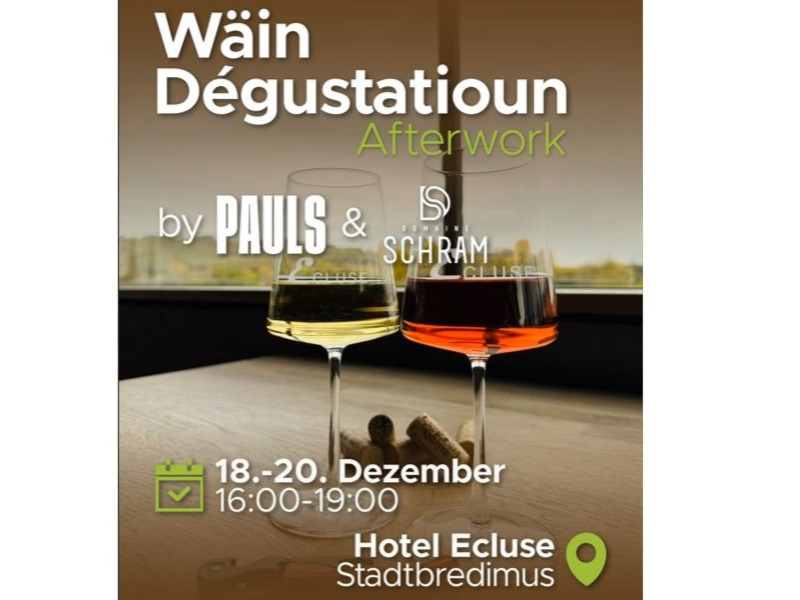 Winetasting at Hotel Ecluse